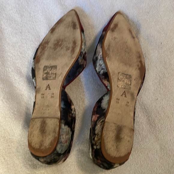 Anthropologie Floral Velvet Pointed D’Orsay Flats - Size 8 - Picture 8 of 9